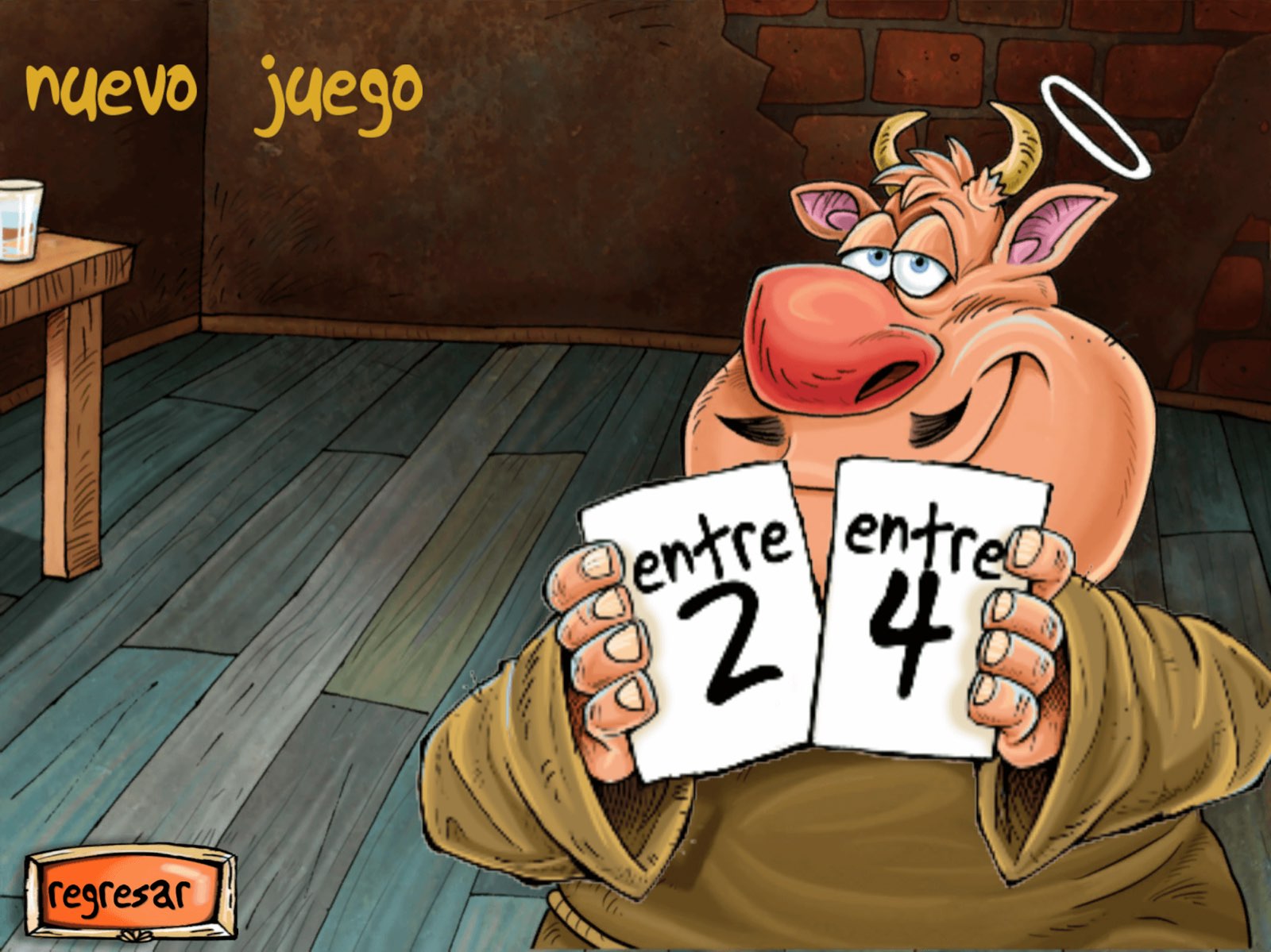 Menú de nuevo juego: elige jugar entre 2 o entre 4